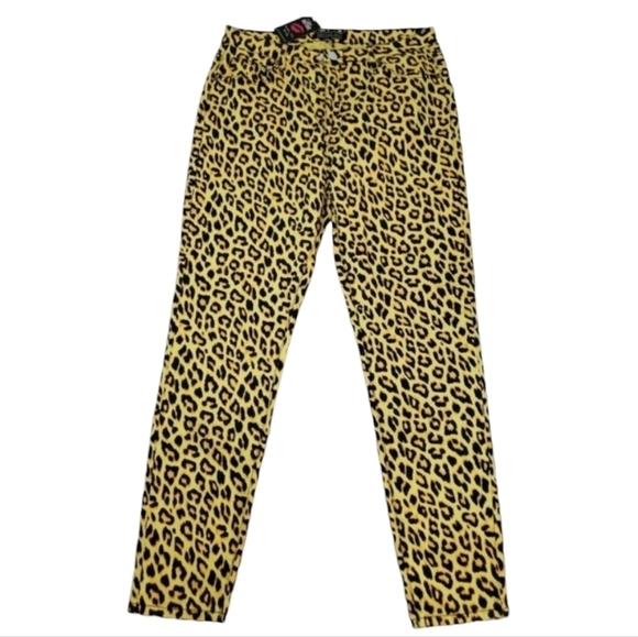 American Bazi ~Woman Plus Sz.3X~Yellow/Black Animal Print Pants Cotton Blend NWT - Picture 7 of 11
